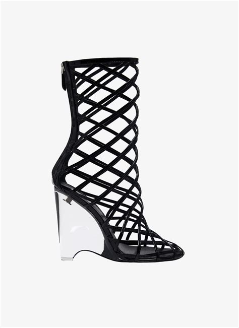 ysl caged booties